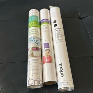 Cricut Bundle SportFlex Iron-On Heat Transfer Vinyl & Transfer Tape 3 Rolls